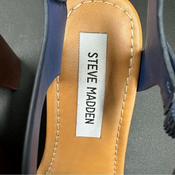 MADDEN GIRL Blue Women's Liftt Heeled Sandals Size 6.5 - Picture 12 of 17